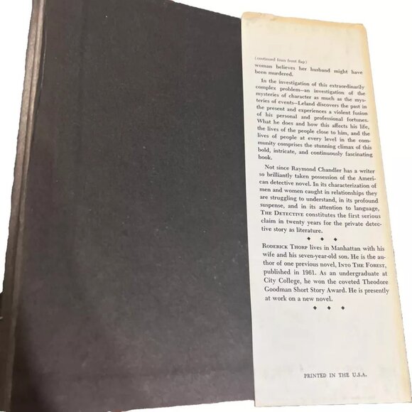 Roderick Thorp The Detective 1st US HC First Edition, 1966 ACCEPTABLE - Picture 8 of 10